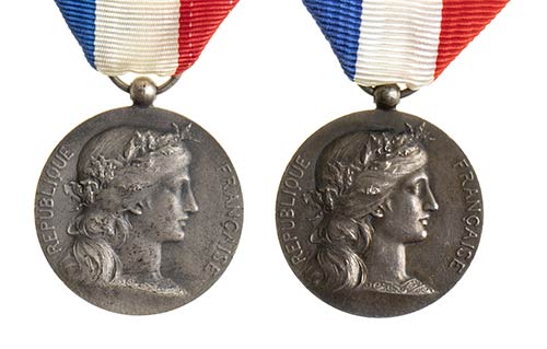 FRANCEA LOT OF TWO MEDALS, ONE ... 