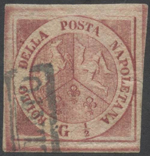 1858, 1/2gr. Carminio Vivo N.2a ... 