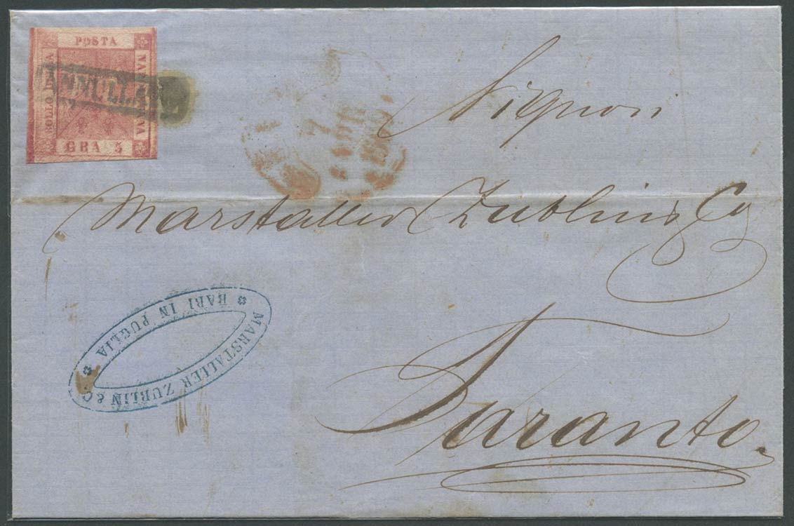 7.4.1859, Lettera da Bari per ... 