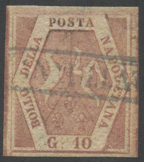 1858, 10gr. Rosa Lillaceo N.10a, ... 