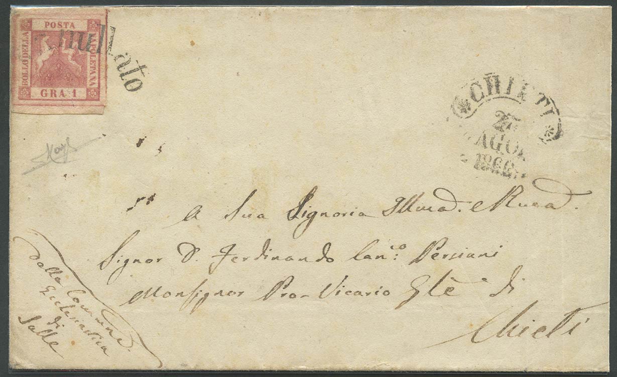 27.8.1860, Lettera da Chieti per ... 