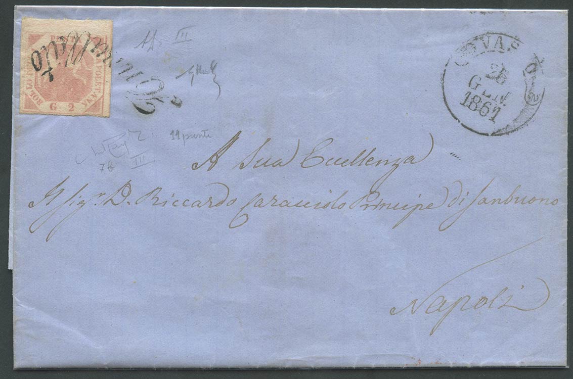 25.1.1861, Lettera da Vasto per ... 