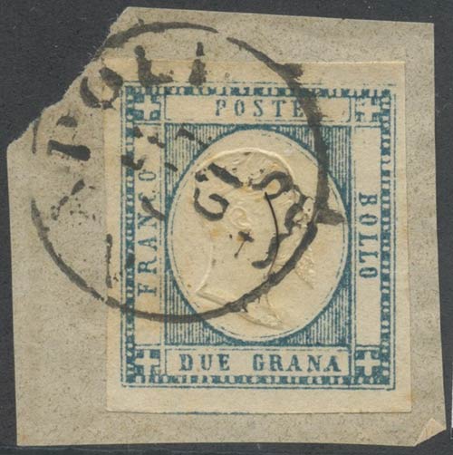 1861, 2gr. Azzurro Ardesia N.20c ... 