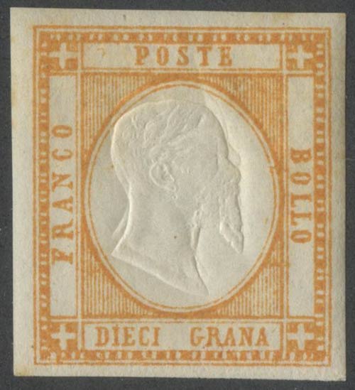 1861, 10gr. Arancio N.22 nuovo con ... 