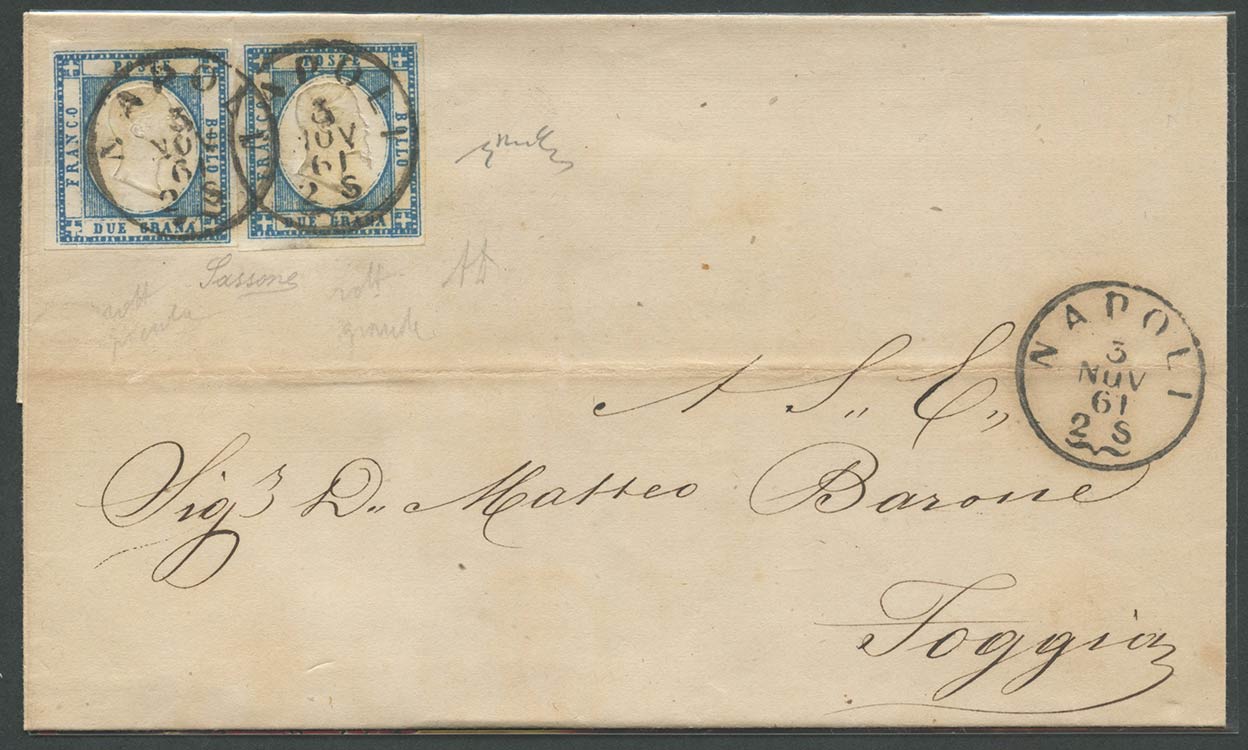 3.11.1861, Lettera da Napoli per ... 