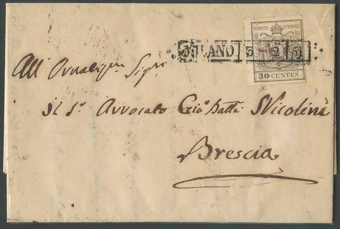 3.2.1851, Lettera da Milano per ... 