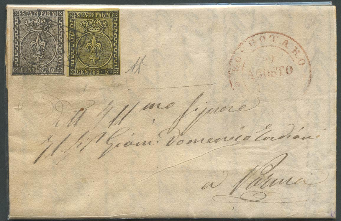 29.8.1853, lettera da Borgotaro ... 