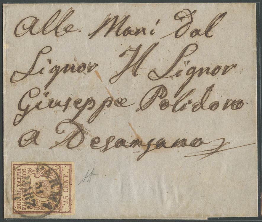 31.03.1858, Lettera da Parma per ... 