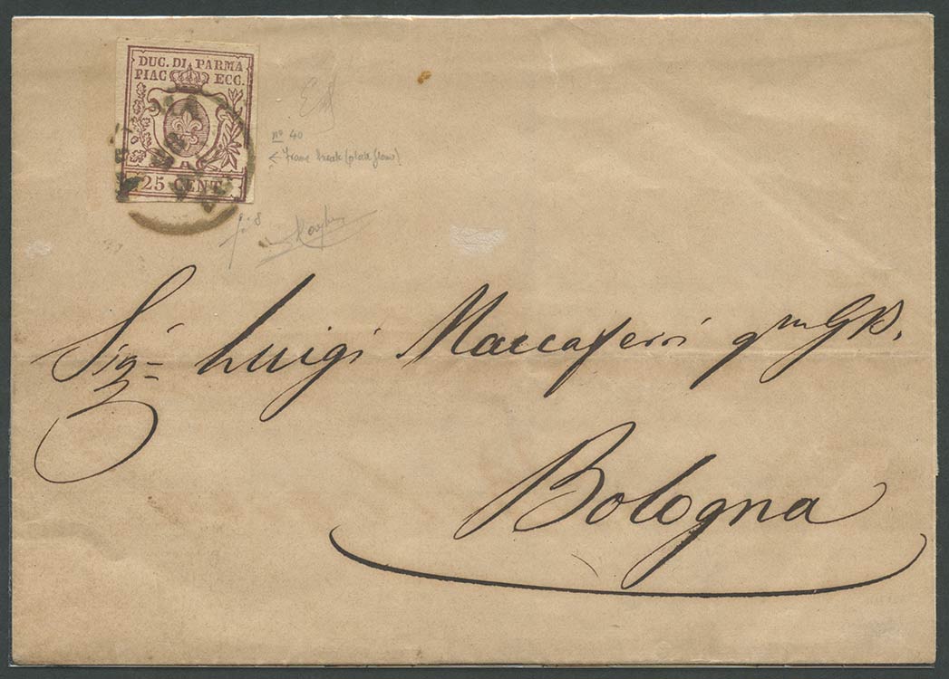 28.12.1858, lettera da Parma per ... 