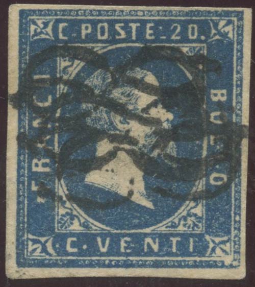 1851, 20c. Azzurro N.2a Prima ... 