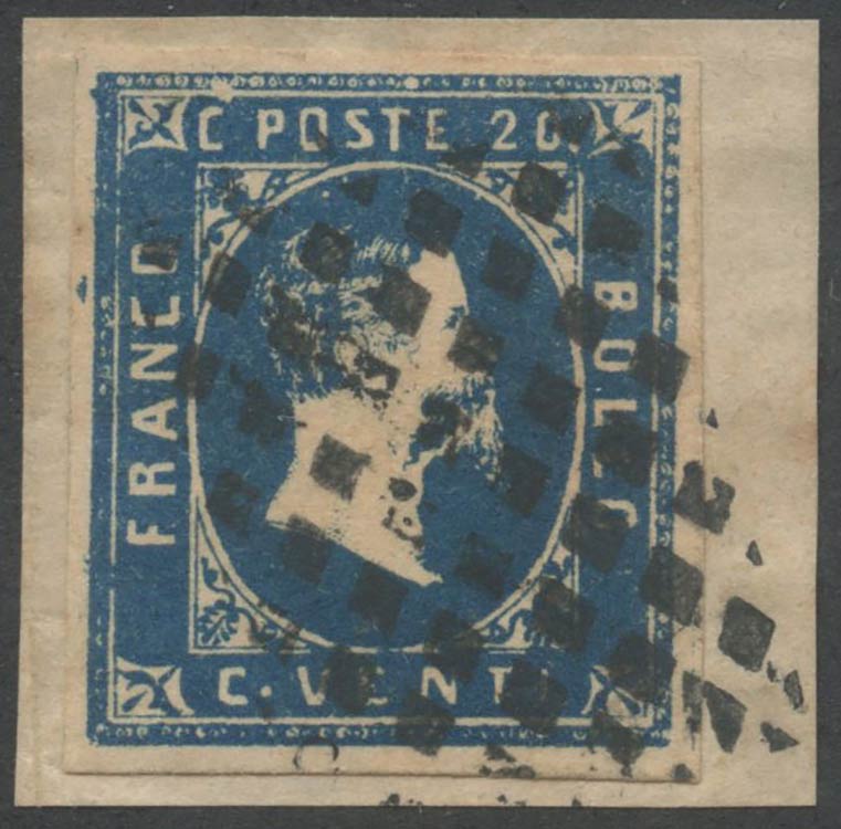 1851, 20c. Azzurro N.2 ... 