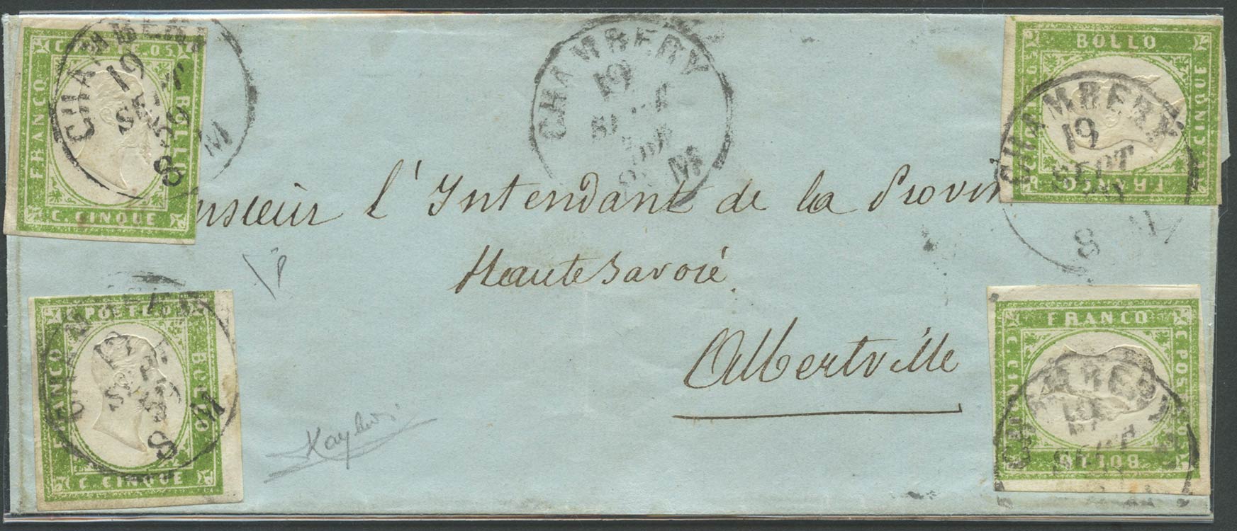 19.9.1859, Lettera da Chambery per ... 