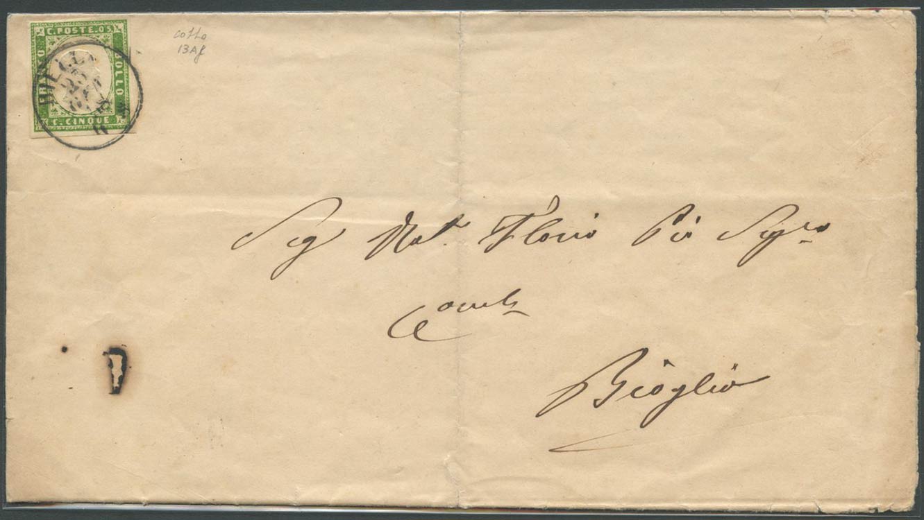 23.1.1858, Lettera da Biella per ... 