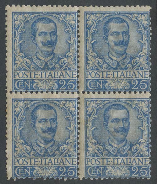 1901, 25c. Azzurro N.73 in ... 