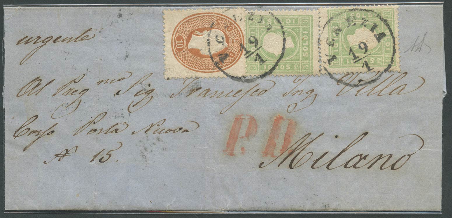 19.1.1863, Lettera da Venezia per ... 