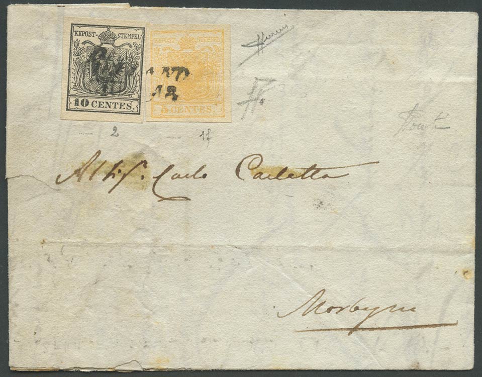 18.6.1851, lettera affrancata per ... 