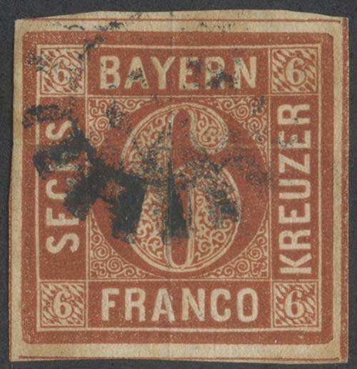 1849, Baviera. N.3. Piega ... 