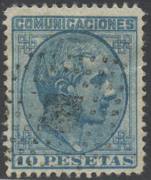 1878, 10p. Azzurro N.182, usato. ... 