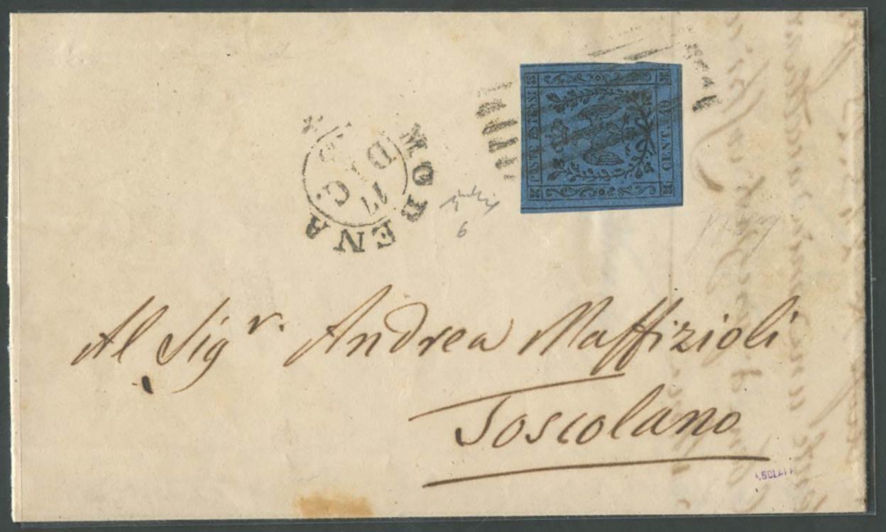 17.12.1853, Lettera da Modena per ... 