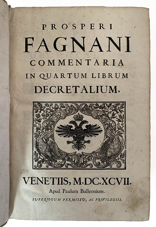 PROSPERO FAGNANIIn Quartum-Quintum ... 