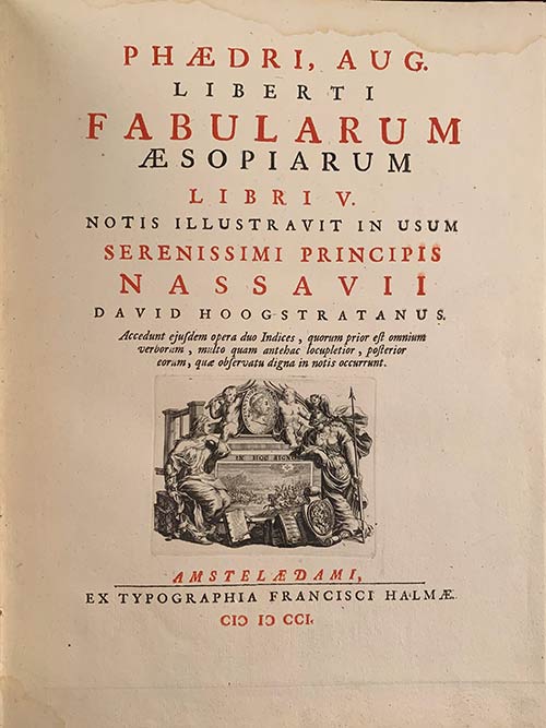 FEDROFabularum aesopiarum libri V. ... 