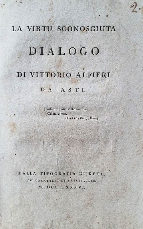 VITTORIO ALFIERI (1749-1803)La ... 