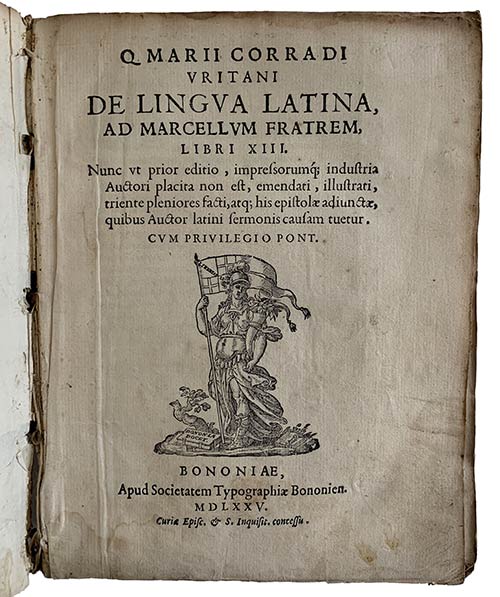 MARIUS CORRADUSDe Lingua Latina , ... 