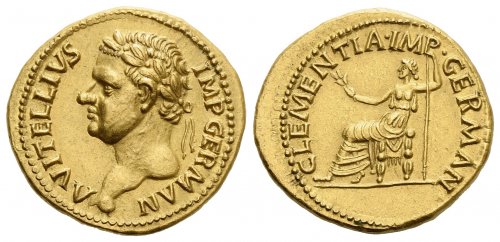 Vitellius (69), Aureus, Spanish ... 