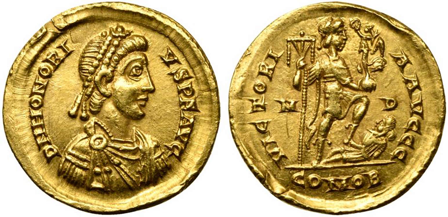 Honorius (393-423), Solidus, ... 