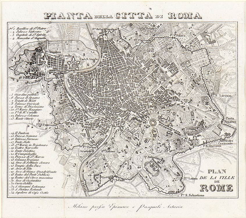 Plan of the city of Rome, 1834Plan ... 