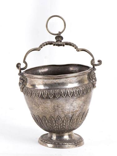 Italian silver holy water bucket - ... 