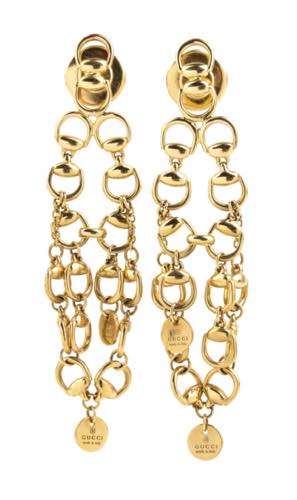 Gold pendant earrings - mark of ... 