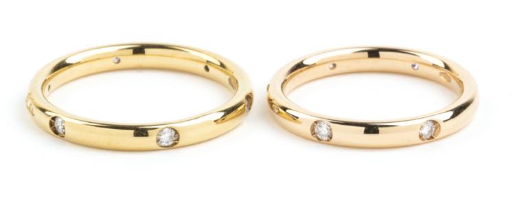 2 anelli in oro e diamante - ... 