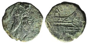 Q. Titius, Rome, 90 BC. Æ As ... 
