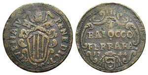 Italy, Papal, Benedetto XIV ... 