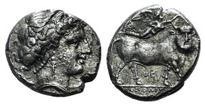 Campania, Neapolis, c. 300 BC. AR ... 