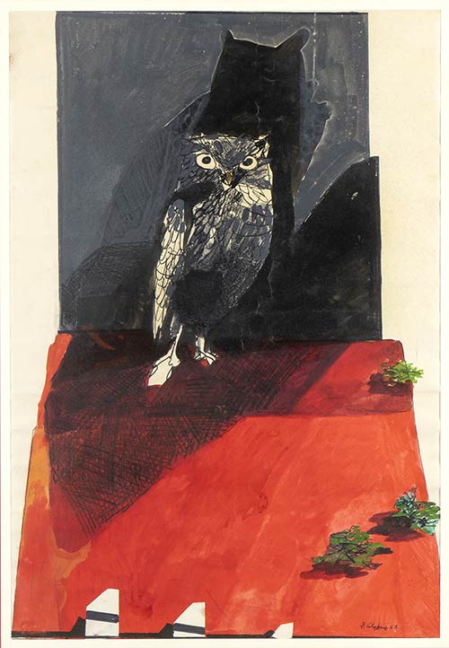 ENNIO CALABRIA (Tripoli, 1937)Owl, ... 