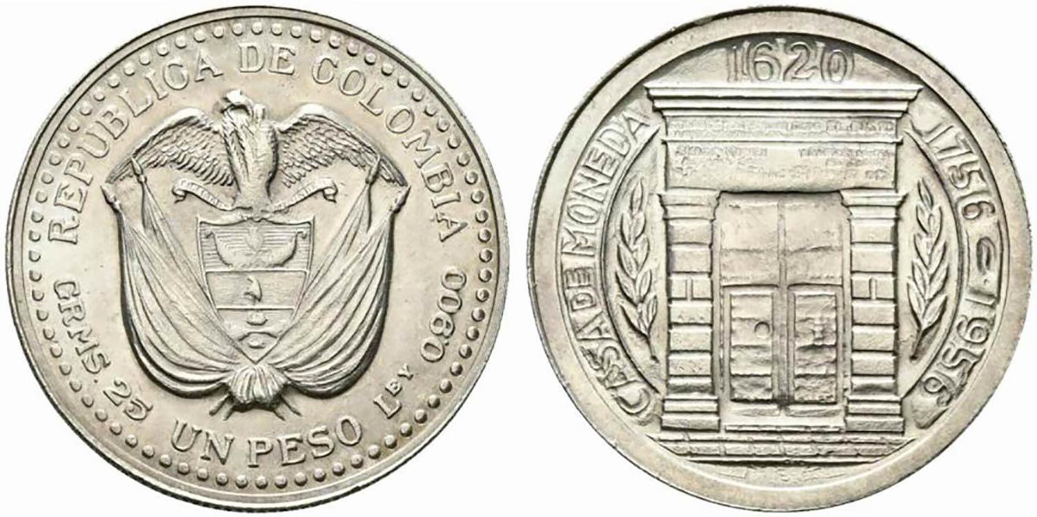 Colombia. AR Peso 1956, Casa de la ... 