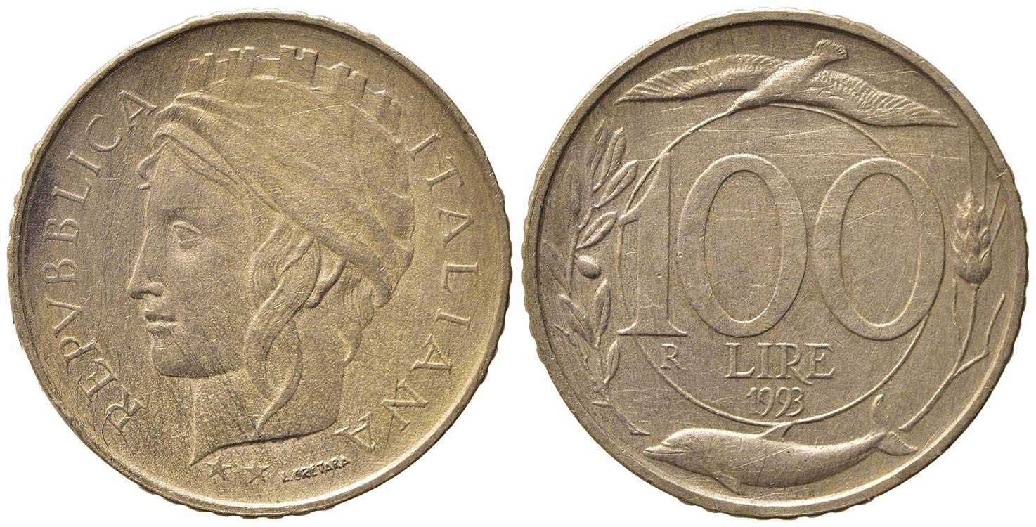 REPUBBLICA ITALIANA. 100 Lire 1993 ... 