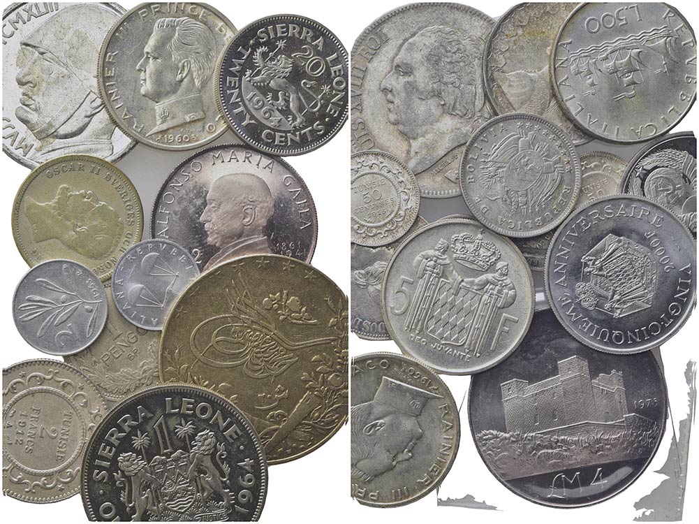 Lotto di 27 monete in argento, ... 