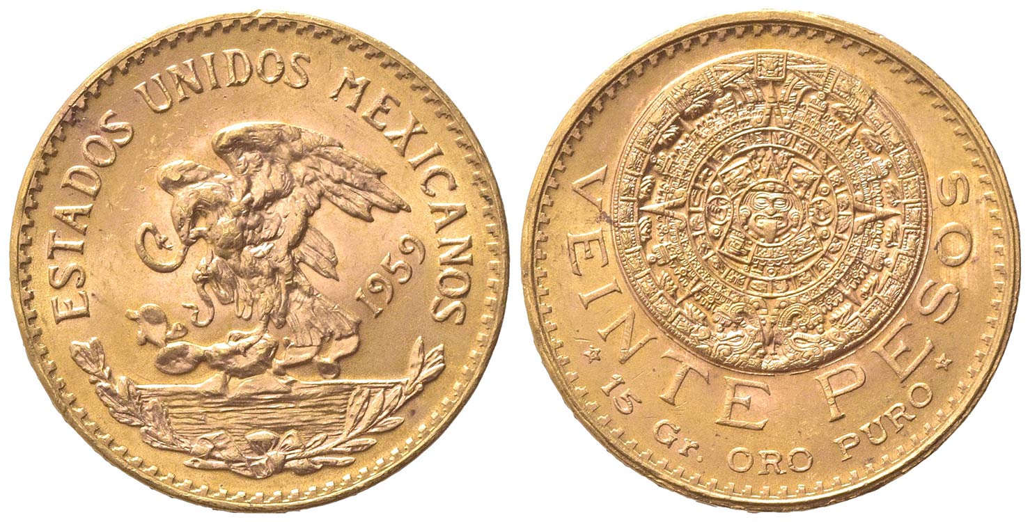 MESSICO. 20 Pesos 1959. Au (27mm, ... 