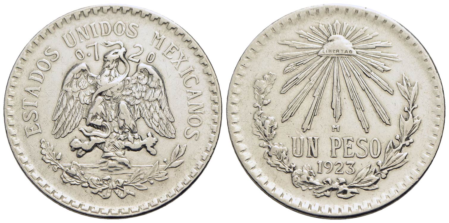 MESSICO. Peso - 1923 - AG Kr. 455 ... 