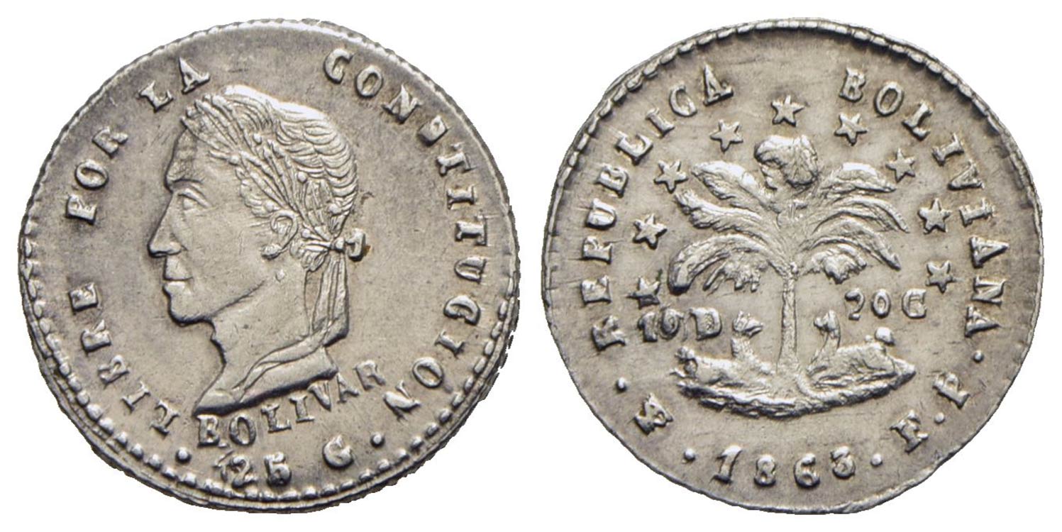 BOLIVIA. Repubblica (1825). Mezzo ... 