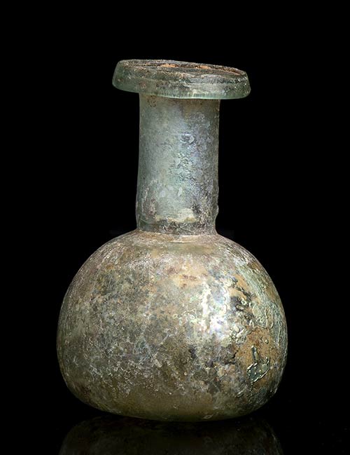 Roman glass Flask; ca. 2nd - 4th ... 