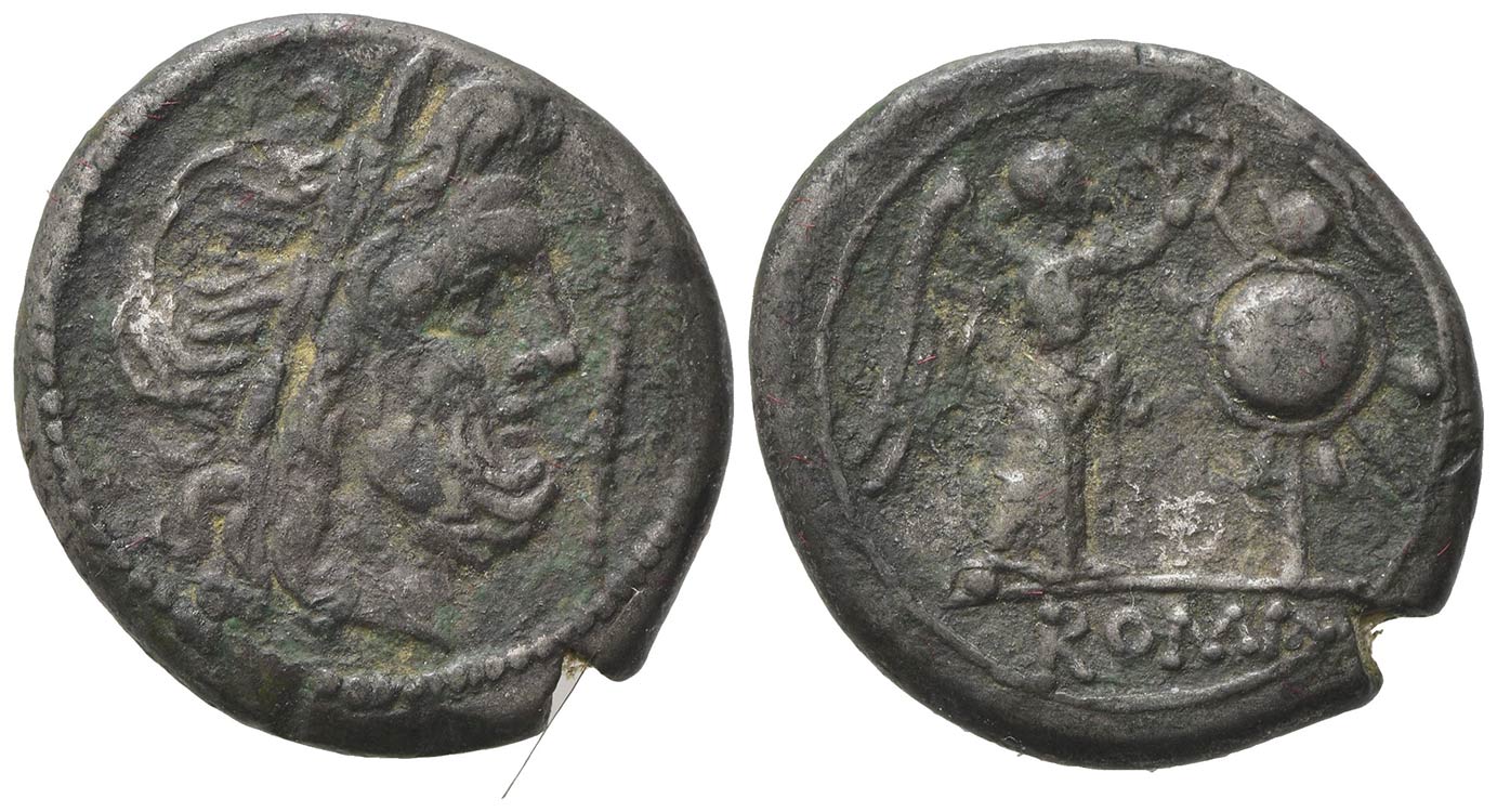 Staff series, Rome, 206-195 BC. AR ... 