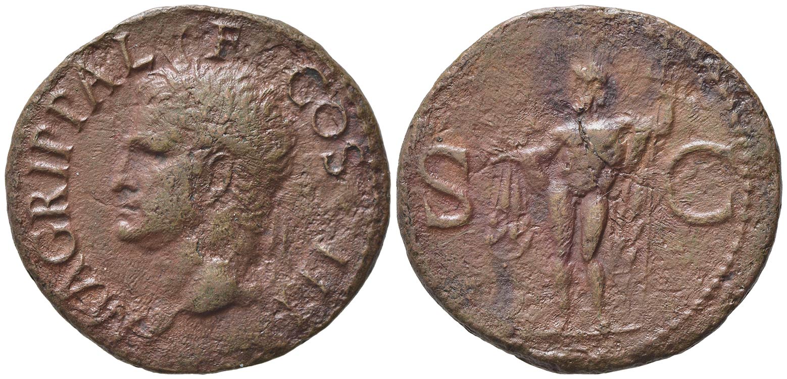 Agrippa (died 12 BC). Æ As (30mm, ... 