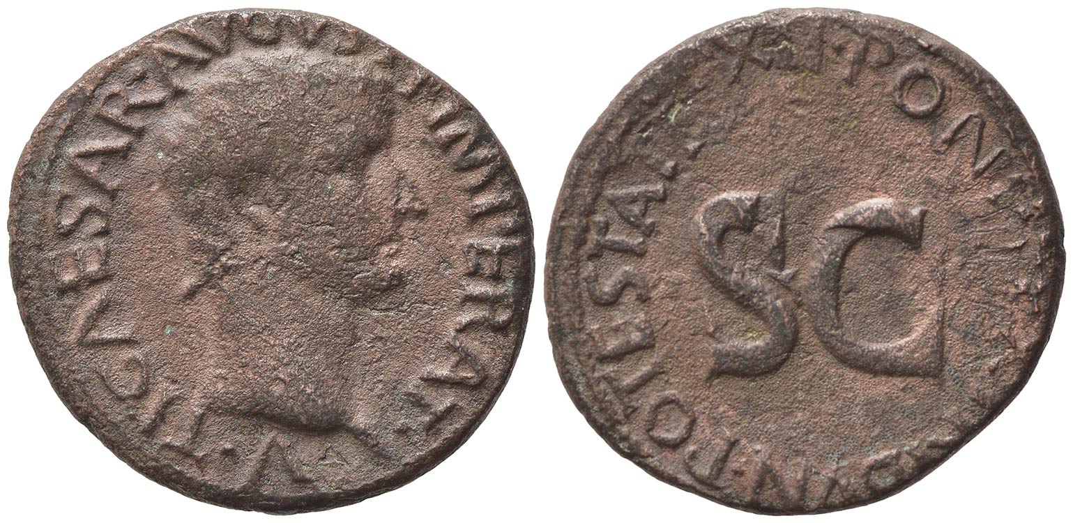 Tiberius (Caesar, AD 4-14). Æ As ... 