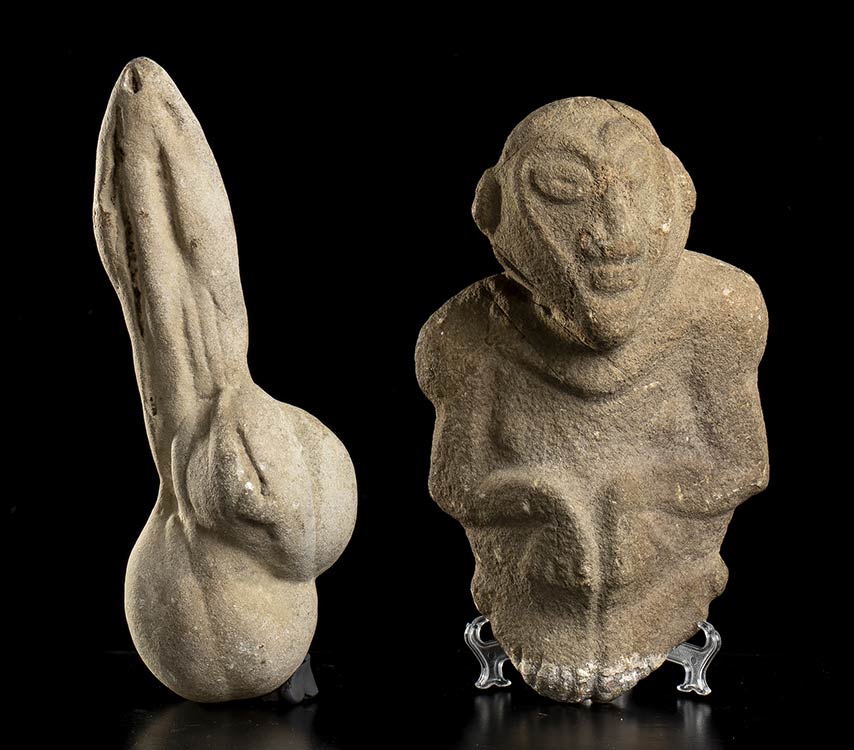 TWO STONE ITEMS Pre-columbian ... 