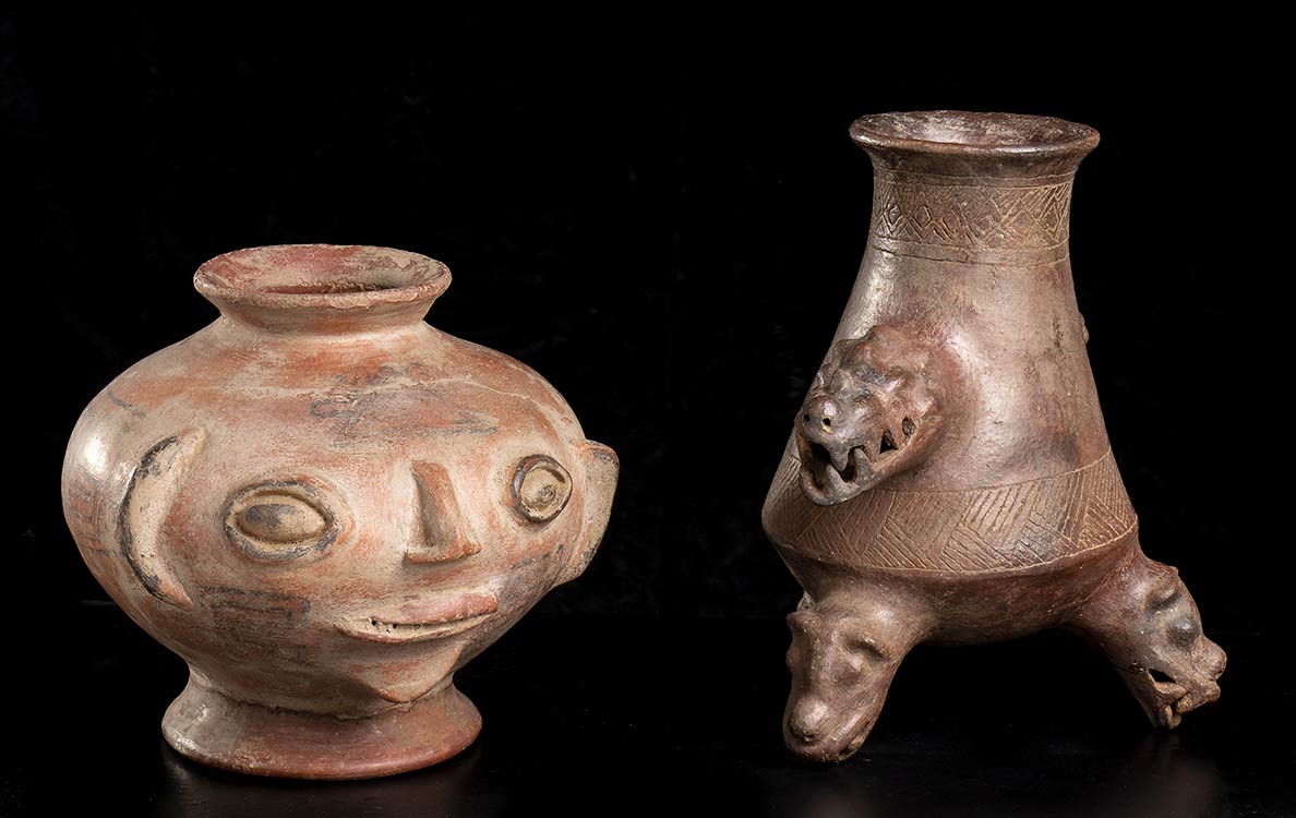 TWO POTTERY VESSELS Pre-columbian ... 