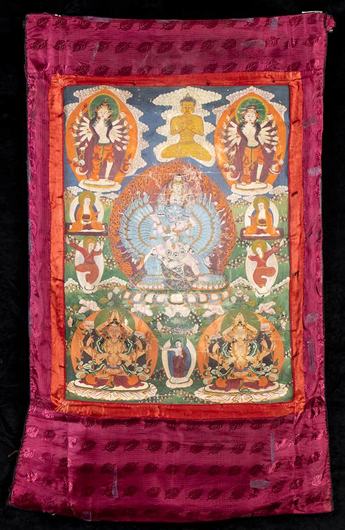 THANGKA Tibet, XX secolo67,5 x 48 ... 
